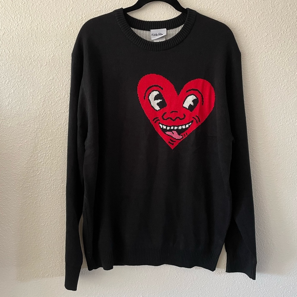 Keith Haring heart sweater